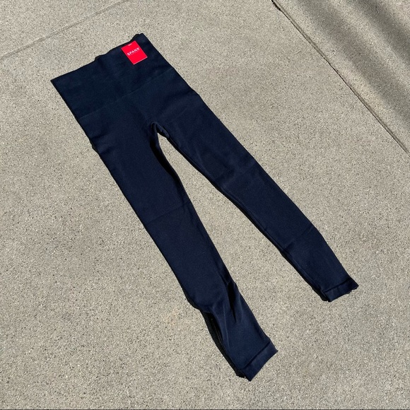 SPANX Pants & Jumpsuits Nwt Spanx Navy Blue Knit Leggings Poshmark